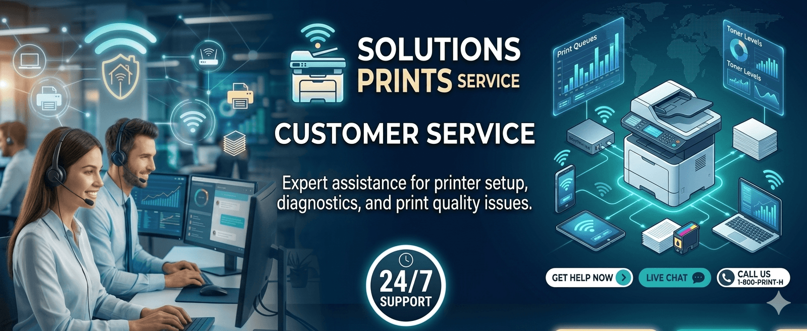 Printer customer service solutions